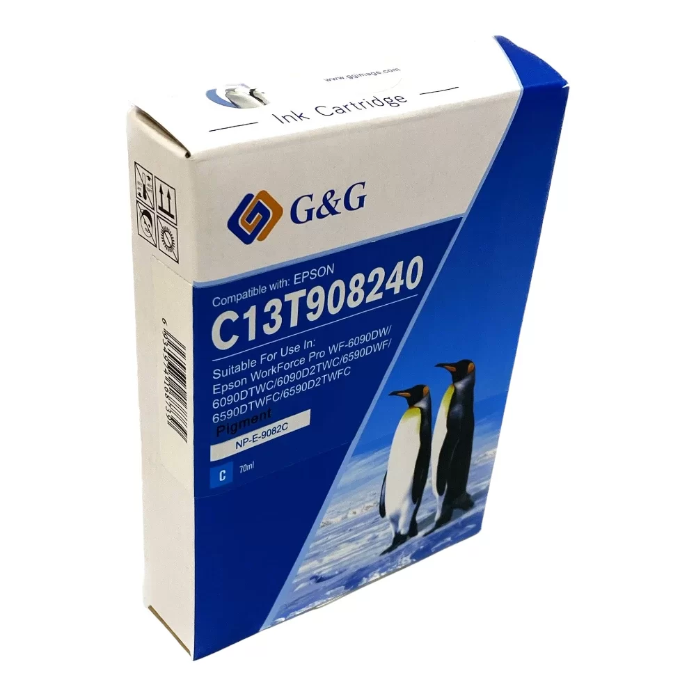 Epson G+G T9082 High Capacity Cyan Ink Ctg C13T908240