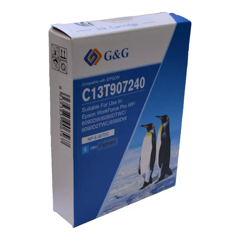Epson G+G T9072 Extra High Capacity Cyan Ink Ctg C13T907240