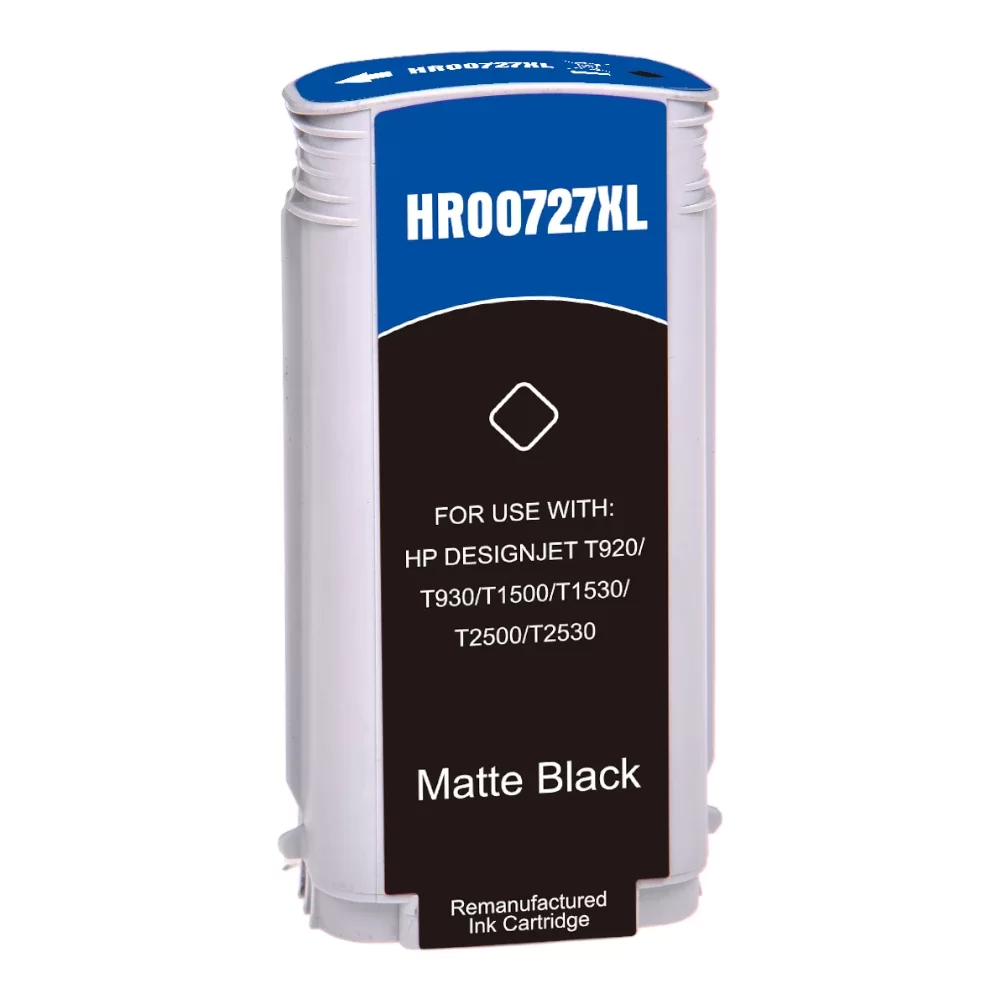 HP G+G 727MBK Matte Black Wide Format Ink Ctg B3P22A