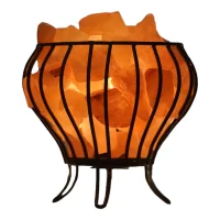 Iron Basket with Himalayan Salt Rocks