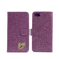 Shiny Leather Glitter Book Case for iPhone 8