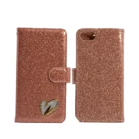 Shiny Leather Glitter Book Case for iPhone 7