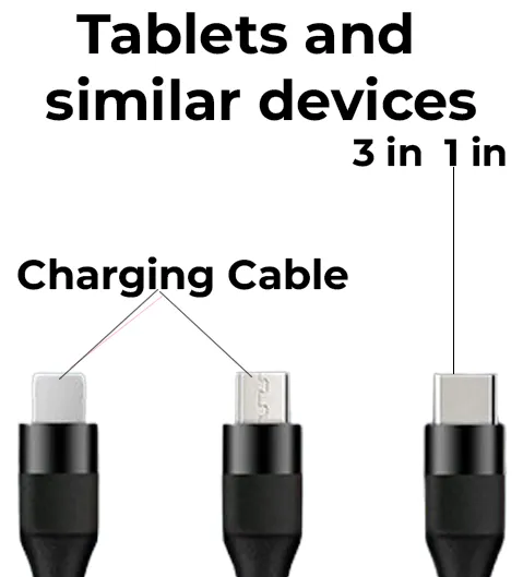 Yasido GD-UC531 3-in-1 USB Data Sync and Fast Charging Cable