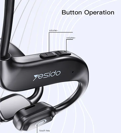 YESIDO YSP09 AIR CONDUCTION Ultra Light Sports Wireless Headset
